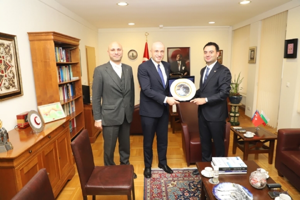 Çorlu TSO Yönetim Kurulu Başkanı İzzet VOLKAN Filibe Başkonsolosu Emre MANAV ve Filibe Ticaret Ataşesi Armağan AL İle Bir Araya Geldi