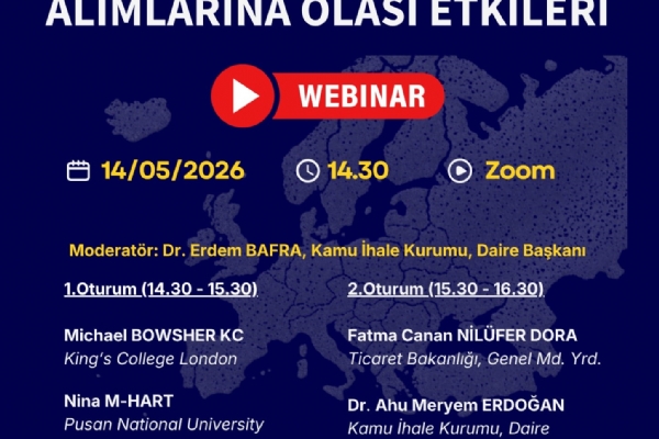Made in Europe Sürecinin Kamu Alımlarına Olası Etkileri Webinarı Gerçekleşti