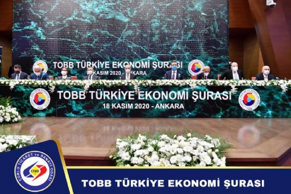 Odamz Ynetim Kurulu Bakan zzet Volkan ve Meclis Bakan Erdim Noyan TOBB Trkiye Ekonomi urasna tirak Ettiler