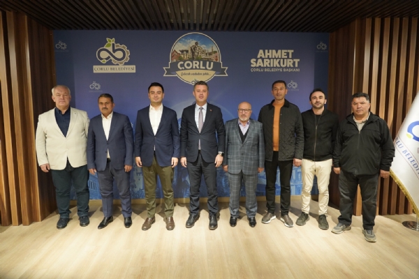 Çorlu Ticaret ve Sanayi Odası Yönetim Kurulu Başkanı İzzet VOLKAN ve 6. Meslek Komitesi Çorlu Belediye Başkanı Sayın Ahmet SARIKURTu Ziyaret Etti