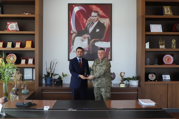 Çorlu 5. Kolordu ve Garnizon Komutanı Tümgeneral Sayın Mehmet Cafer AKSOYTÜRKten, Çorlu TSO Yönetim Kurulu Başkanı Sayın İzzet VOLKANa Ziyaret