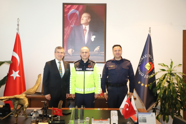 Jandarma Genel Komutanlığı Trafik Daire Başkanı Tuğgeneral Sayın Tolga ÇEMREK ve Çorlu Jandarma Komutanı Binbaşı Sayın Engin TÜRK´ten Meclis Başkanı Erdim NOYAN´a Ziyaret