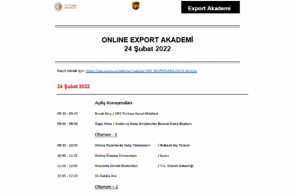 Online Export Akademi Gerekleti