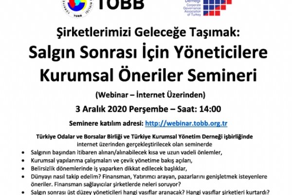 Salgn Sonras iin Kurumsal neriler Webinar Gerekleti