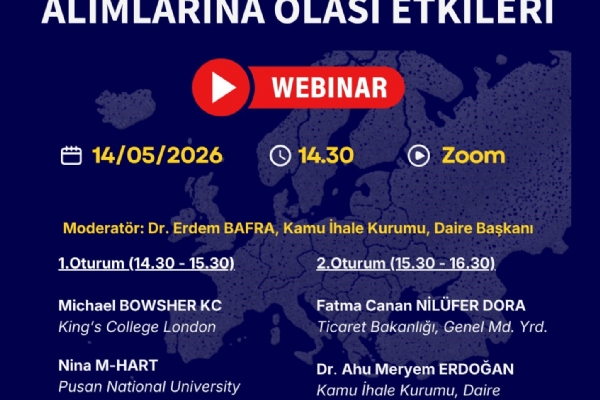 Made in Europe Sürecinin Kamu Alımlarına Olası Etkileri Webinarı Daveti Hak.